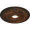 Ekena Millwork Munich Ceiling Medallion (Fits Canopies up to 5 5/8"), Hand-Painted Rust, 17 1/2"OD x 3 5/8"ID x 1"P CM17MURUS - alternate 3